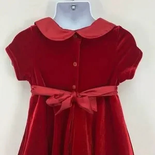 Good Lad of Philadelphia Girls Red Velvet Holiday Dress, Size 4