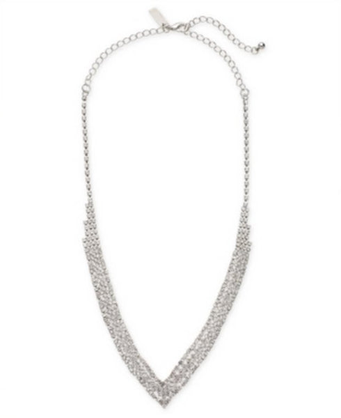 Inc International Concepts Silver-Tone Crystal Pave Choker Necklace