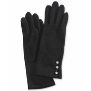 Lauren Ralph Lauren Logo-Button Touch Gloves – Black, Size Large