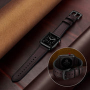 Ouheng Compatible With Apple Watch Band 45mm 44mm 42mm, Genuine Leather Band