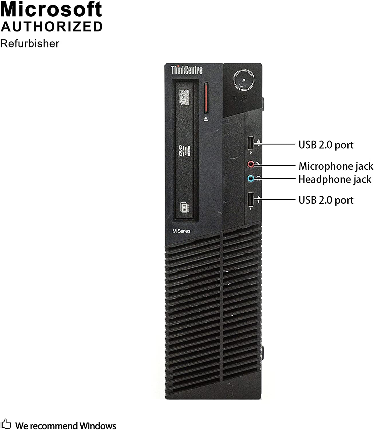 Lenovo ThinkCentre M82 SFF Computer, Core i5-3470 3.6GHz, 16GB RAM, 2TB HDD