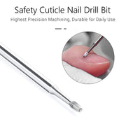 MelodySusie Cuticle Clean Nail Drill Bit 3/32, Professional Safety Carbide Nai