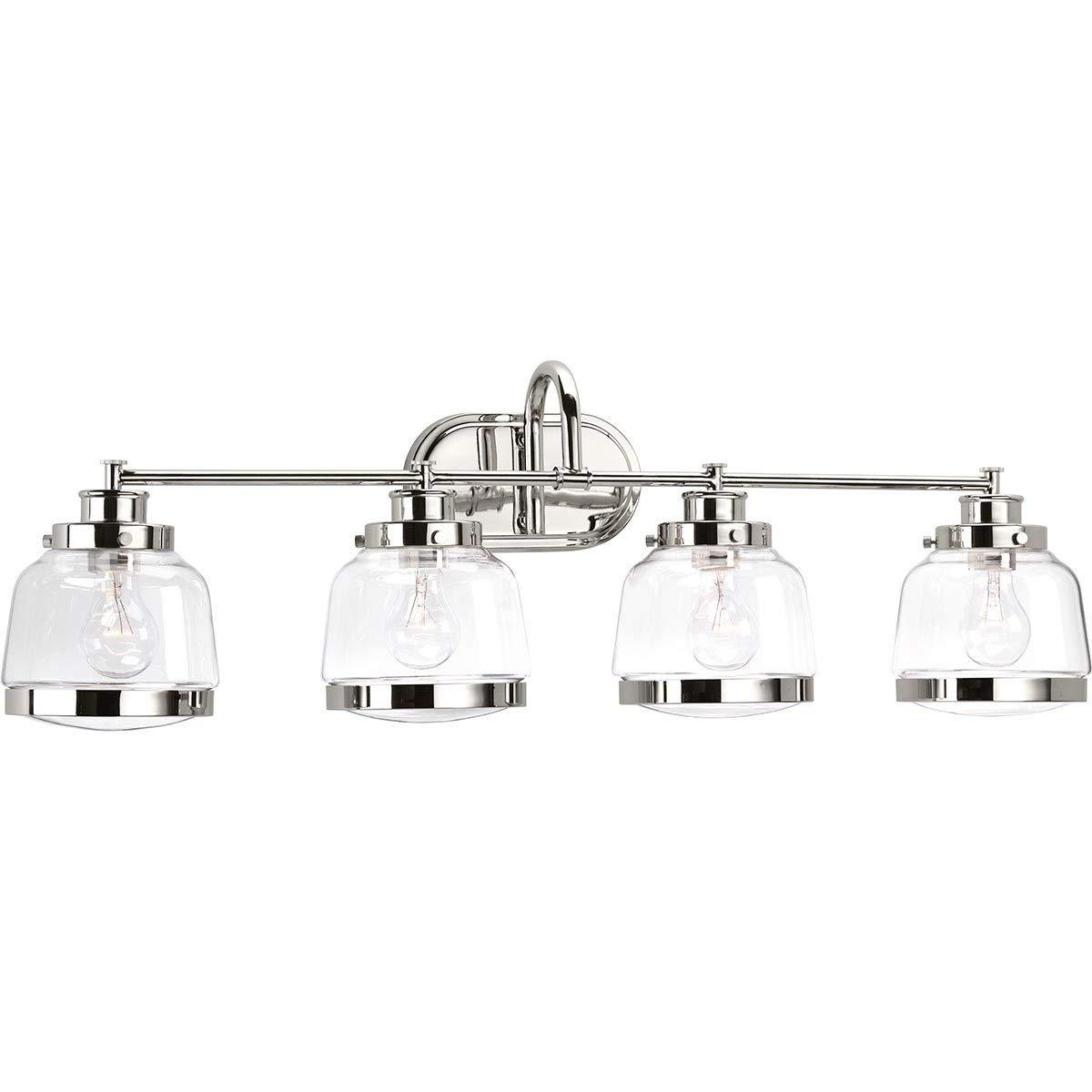 Progress Lighting P300083-104 Judson Four-Light Bath, Polished Nickel