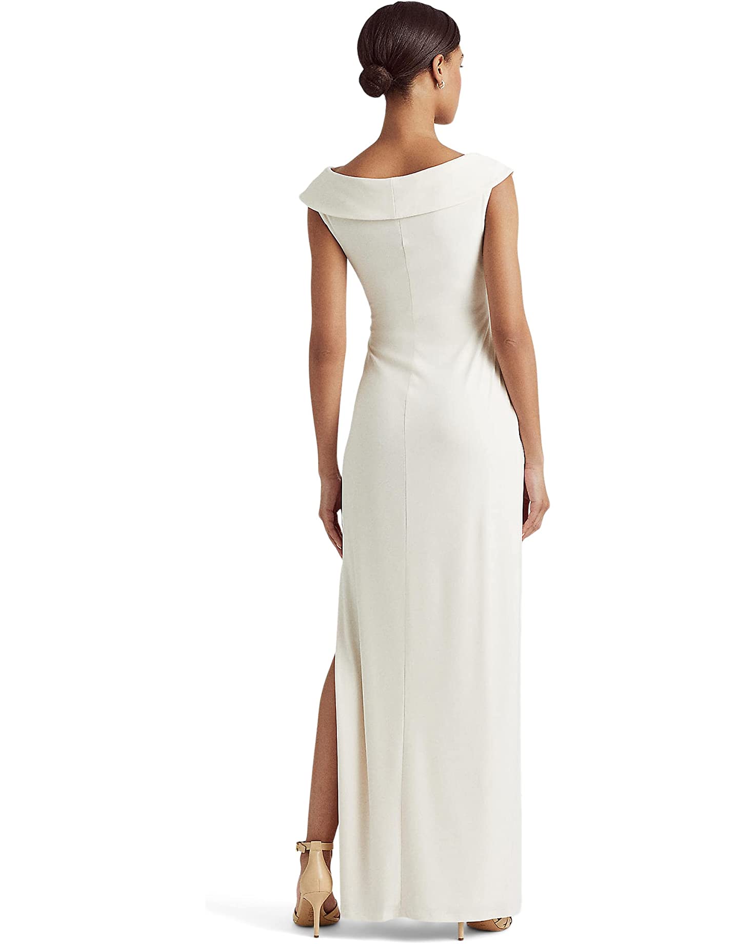 ralph lauren jersey off the shoulder dress Ralph Lauren Metallic Jersey Off-the-Shoulder Gown