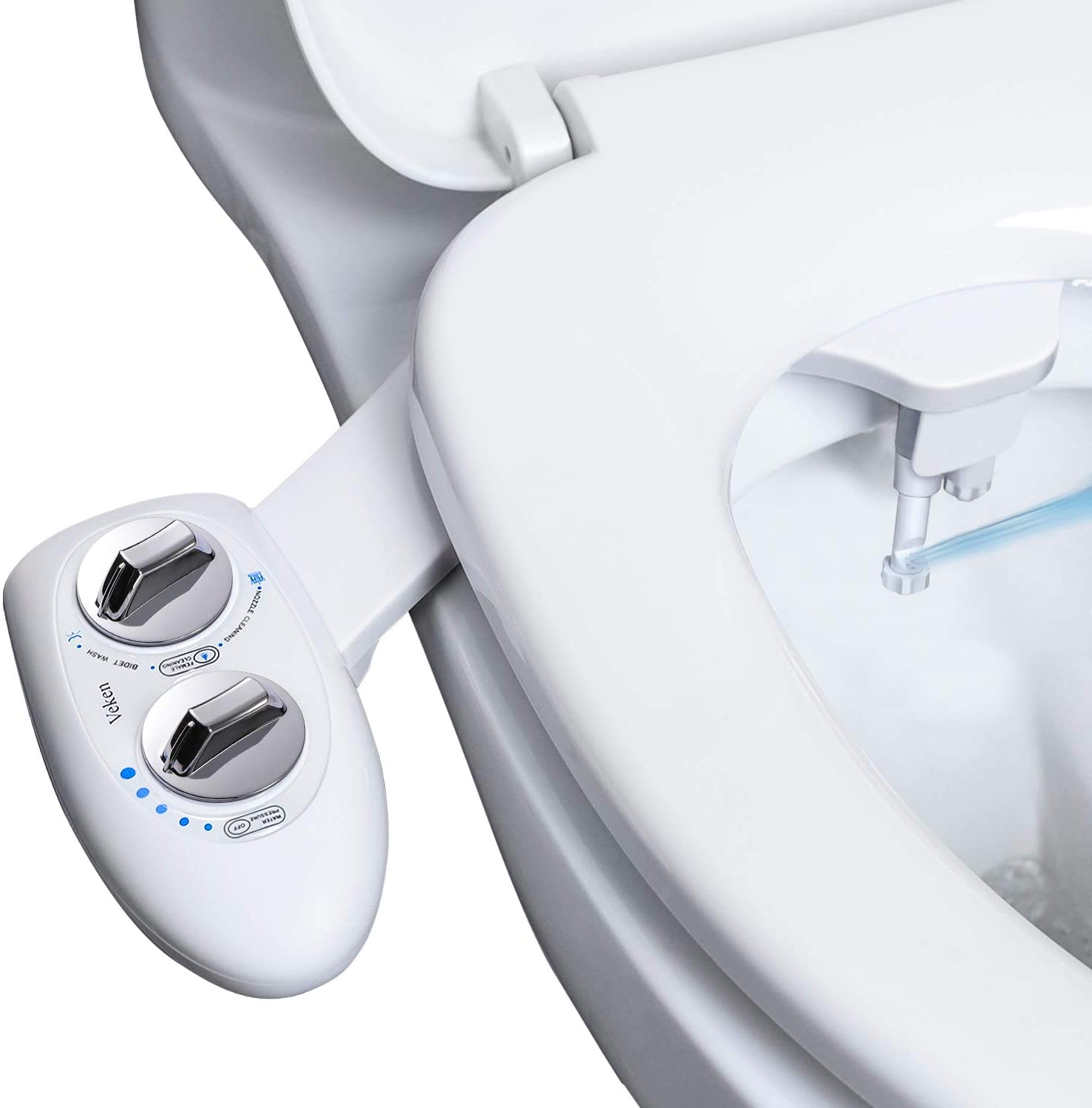 Veken Non-Electric Bidet Self-Cleaning Dual Nozzle (Frontal /Feminine Wash), Fre