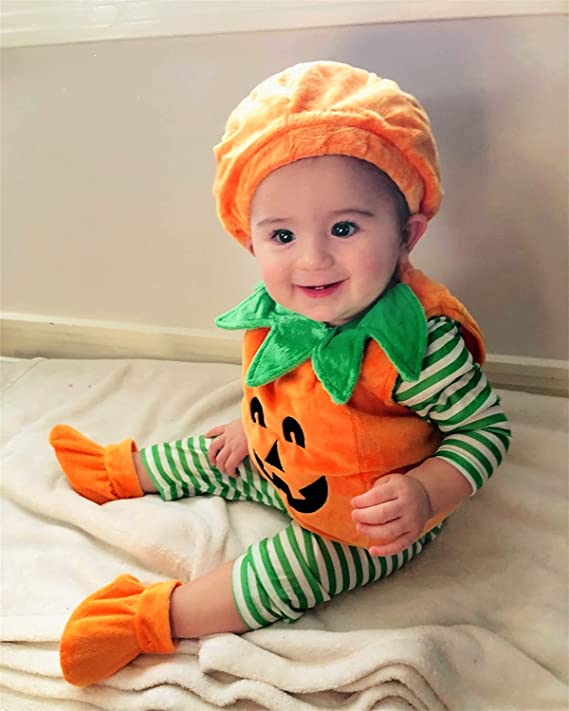 HengShunRui Unisex Baby Pumpkin Costume, Size 6/12 Months