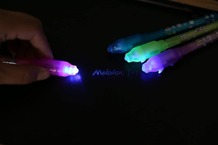 Invisible Ink Pen Upgraded Spy Pen Invisible Ink Pen with UV Light Magic