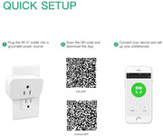 LINGANZH Smart Plug 2 Pack, Mini WiFi Smart Socket Compatible with Alexa Echo Go