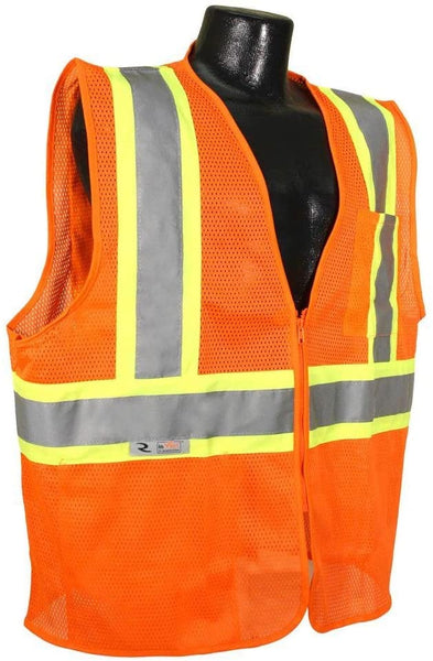 Radians Polyester Mesh Economy Class 2 High Visibility Zipper Closure, SZ Medium