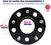 KSP 5x4.5 Wheel Spacers for Compass Patriot