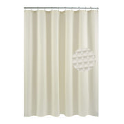 Waffle Weave Fabric Shower Curtain Heavyweight 230 GSM, Hotel Luxury