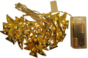 Signature Battery Operated Tree Metal Cap LED Light String, Gold