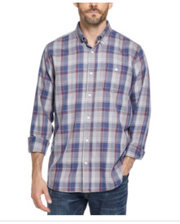 Weatherproof Vintage Mens Button-Down Plaid Shirt