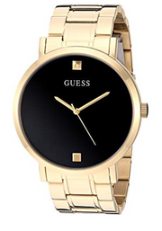 Guess Men’s Diamond-Accent Gold-Tone Stainless Steel Bracelet Watch 44mm