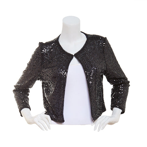 R&M Richards 3/4 Sleeve Sequin Embellished Bolero,Size Small