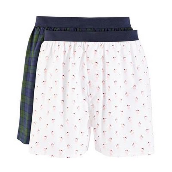 Club Room Mens 2-Pk. Holiday Printed Cotton Boxers