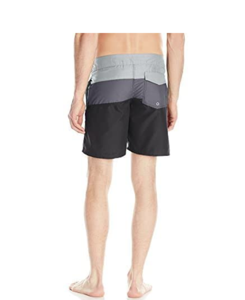 Kanu Surf Mens Phinn Solid Panel Board Short, Grey, Size 34