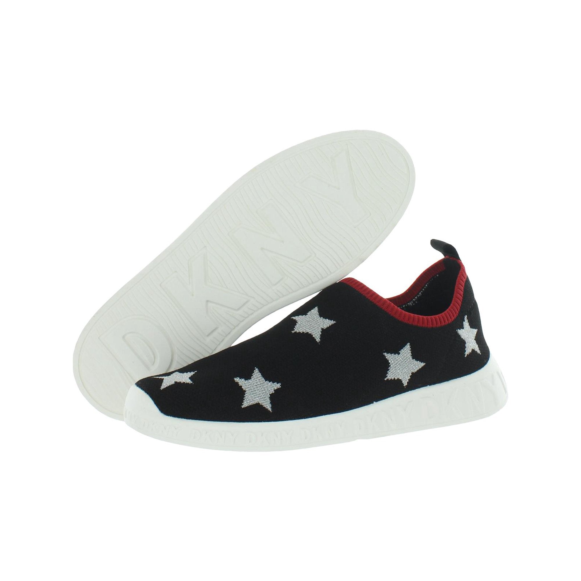 DKNY Girls Allie Star Printed Slip-On Sneakers Black