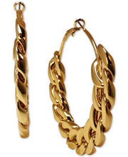 Inc Gold-Tone Large Chain-Link Hoop Earrings 3inches