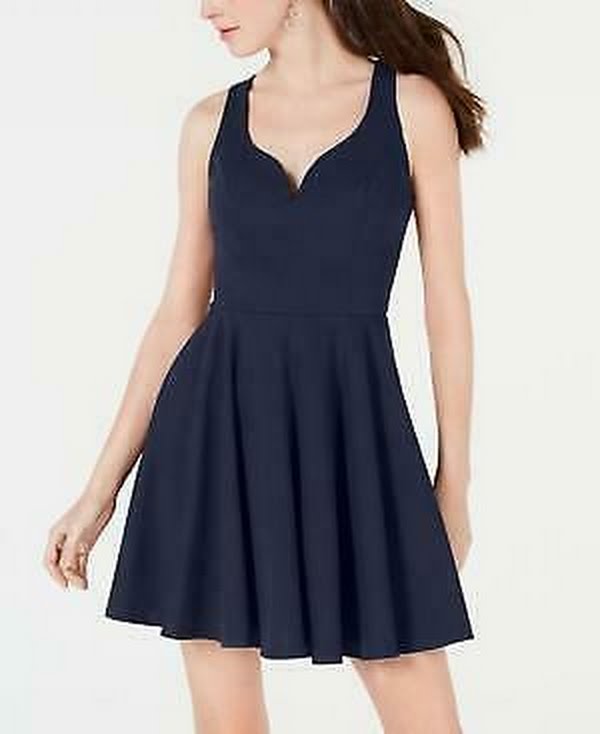 B Darlin Womens  Sleeveless V Neck Fit Flare Dress, Size 11/12