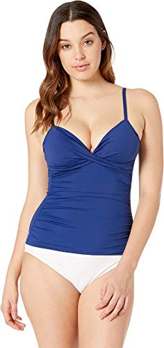 Ralph Lauren Womens Beach Club Solids Underwire Tankini Top, Size 8