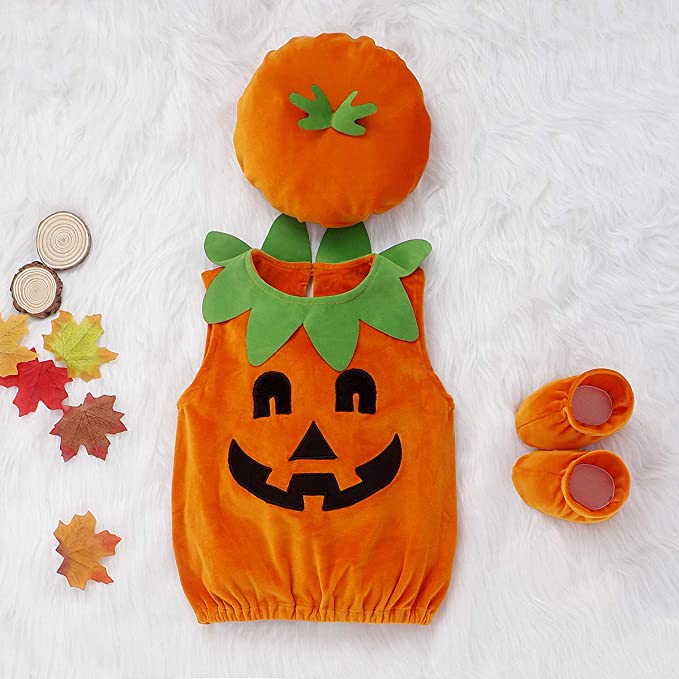 HengShunRui Unisex Baby Pumpkin Costume, Size 6/12 Months