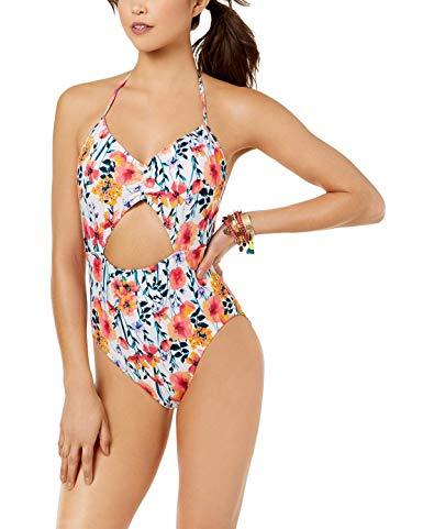 Hula Honey Juniors  Such A Fleury Printed Cut Out Swimsuit, Sz Medi