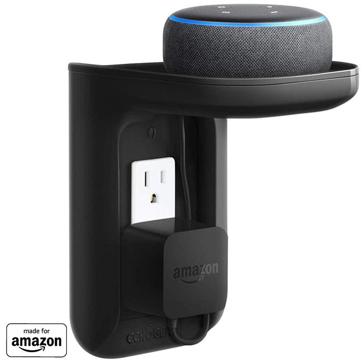 Made for Amazon ECHOGEAR Outlet Shelf for Echo Dot (3rd Gen and Kids Edition).