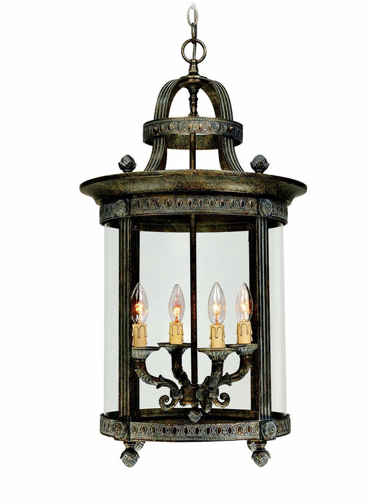 World Imports Chatham Collection 4-Light French Bronze Hanging Interior Lantern