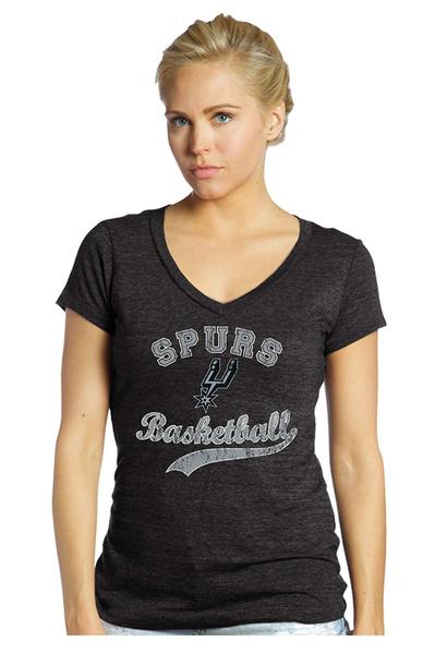 NBA San Antonio Spurs Womens Premier Triblend Modest V-Neck T-Shirt