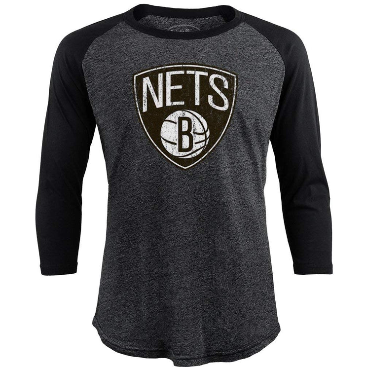 NBA New Jersey Nets Mens Premium Triblend 3/4 Sleeve Raglan, Size XL