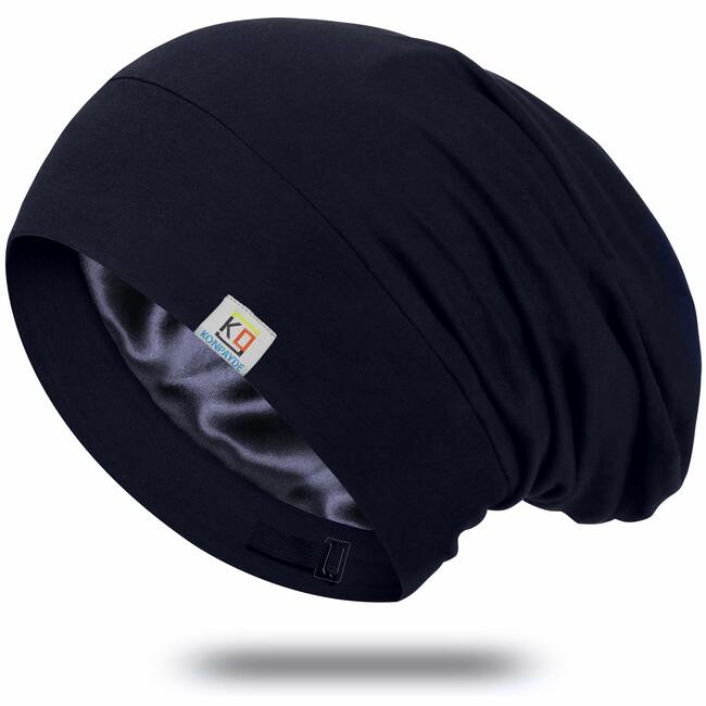 Konpayde Silk Bonnet Sleep Cap-Satin Sleeping Cap for Women and Men