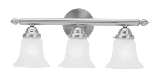 Livex Lighting 1063-91 Neptune 3-Light Bath Light, Brushed Nickel