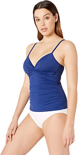 Ralph Lauren Womens Beach Club Solids Underwire Tankini Top, Size 8