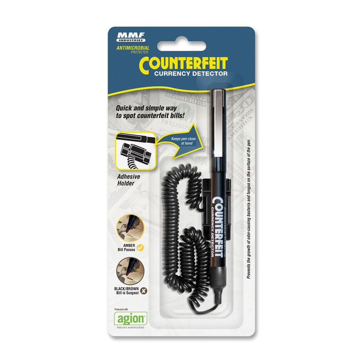 MMF Industries Counterfeit Detector Pen and Holder, 5.5 Inches, Black
