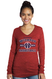 Majestic Athletic NBA Washington Wizards Womens Premium Triblend ,Size Medium