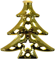 Signature Battery Operated Tree Metal Cap LED Light String, Gold