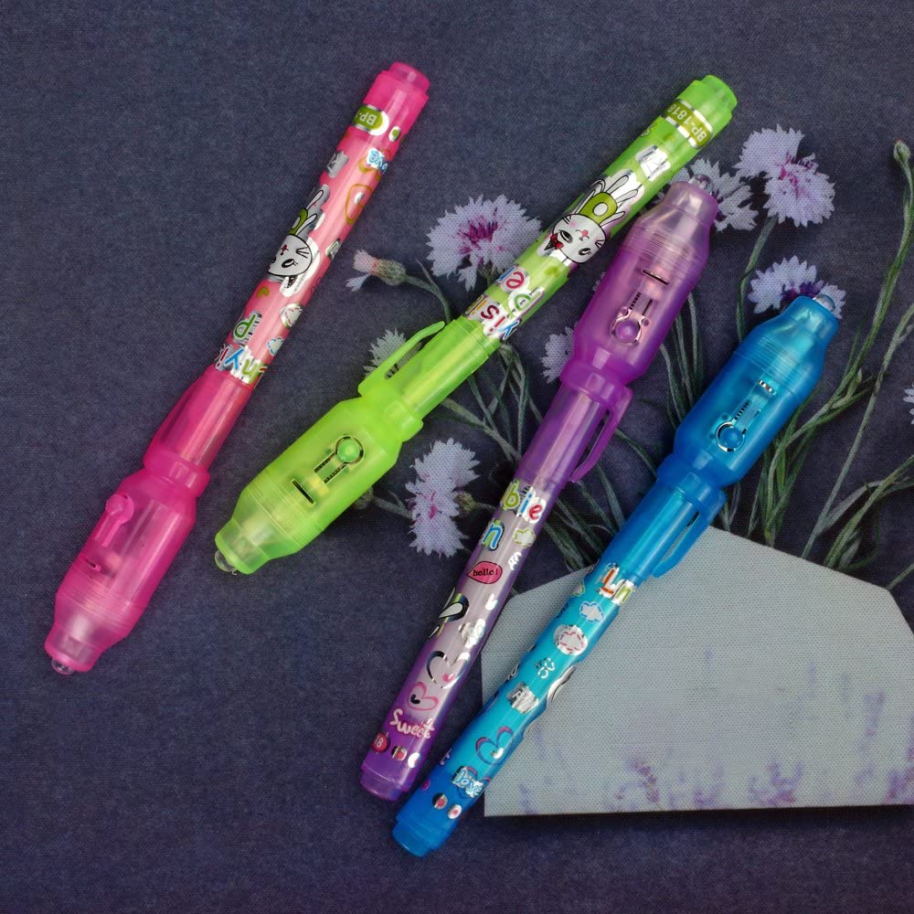 Invisible Ink Pen Upgraded Spy Pen Invisible Ink Pen with UV Light Magic