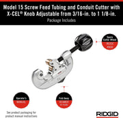 Ridgid 1-1/8 In. Capacity Screw Feed Tubing and Conduit Cutter