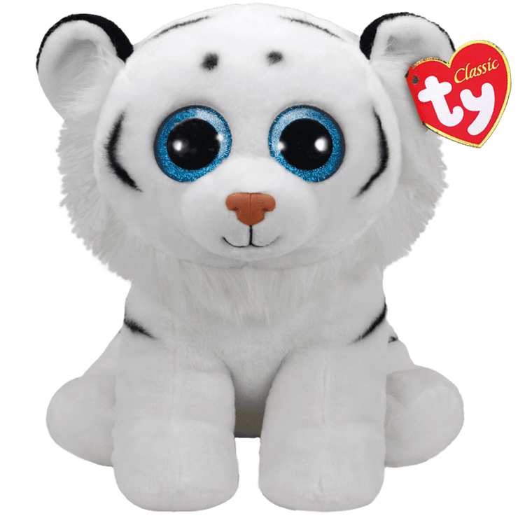 Ty Classic Plush – Tundra the White Tiger (Large Size – 16 Inch) – MWMTs