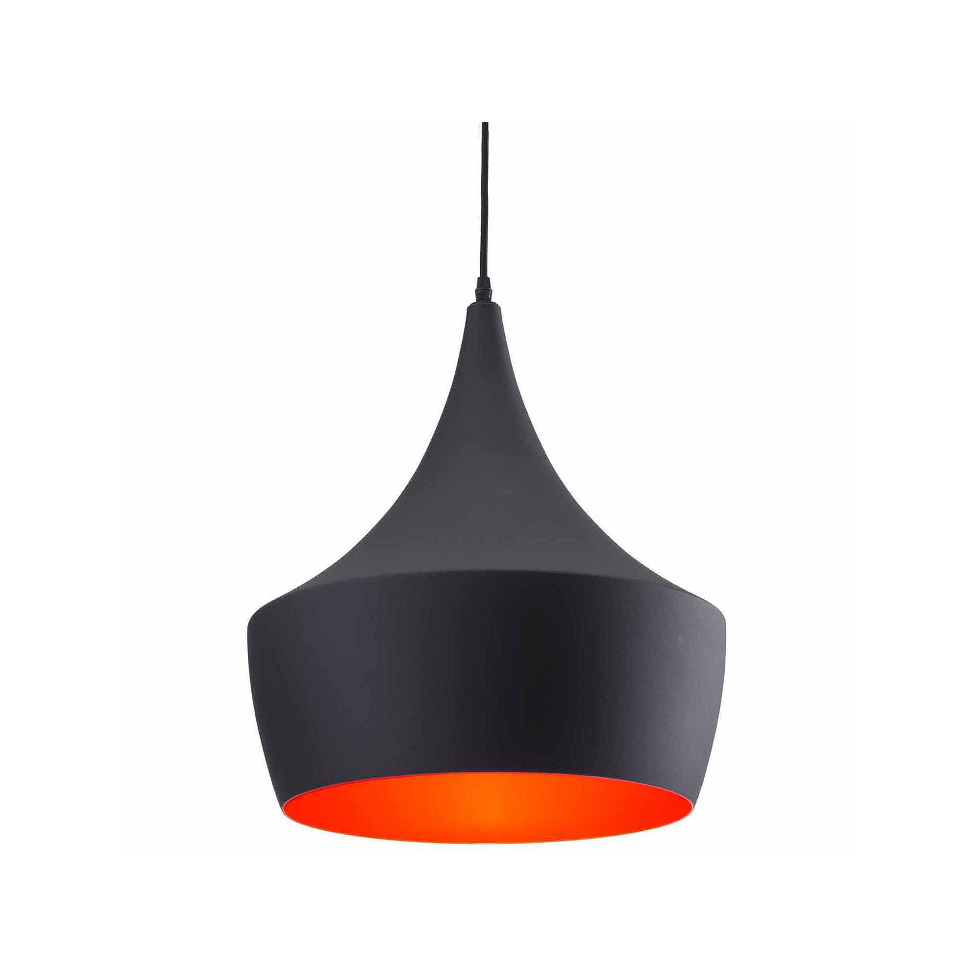 Zuo Copper Ceiling Lamp in Matte Black Finish