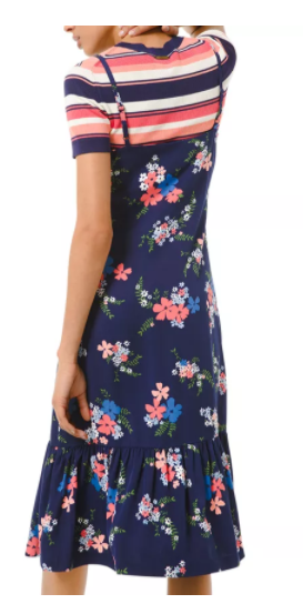 Michael Michael Kors Floral-Print Slip Dress, Size Medium