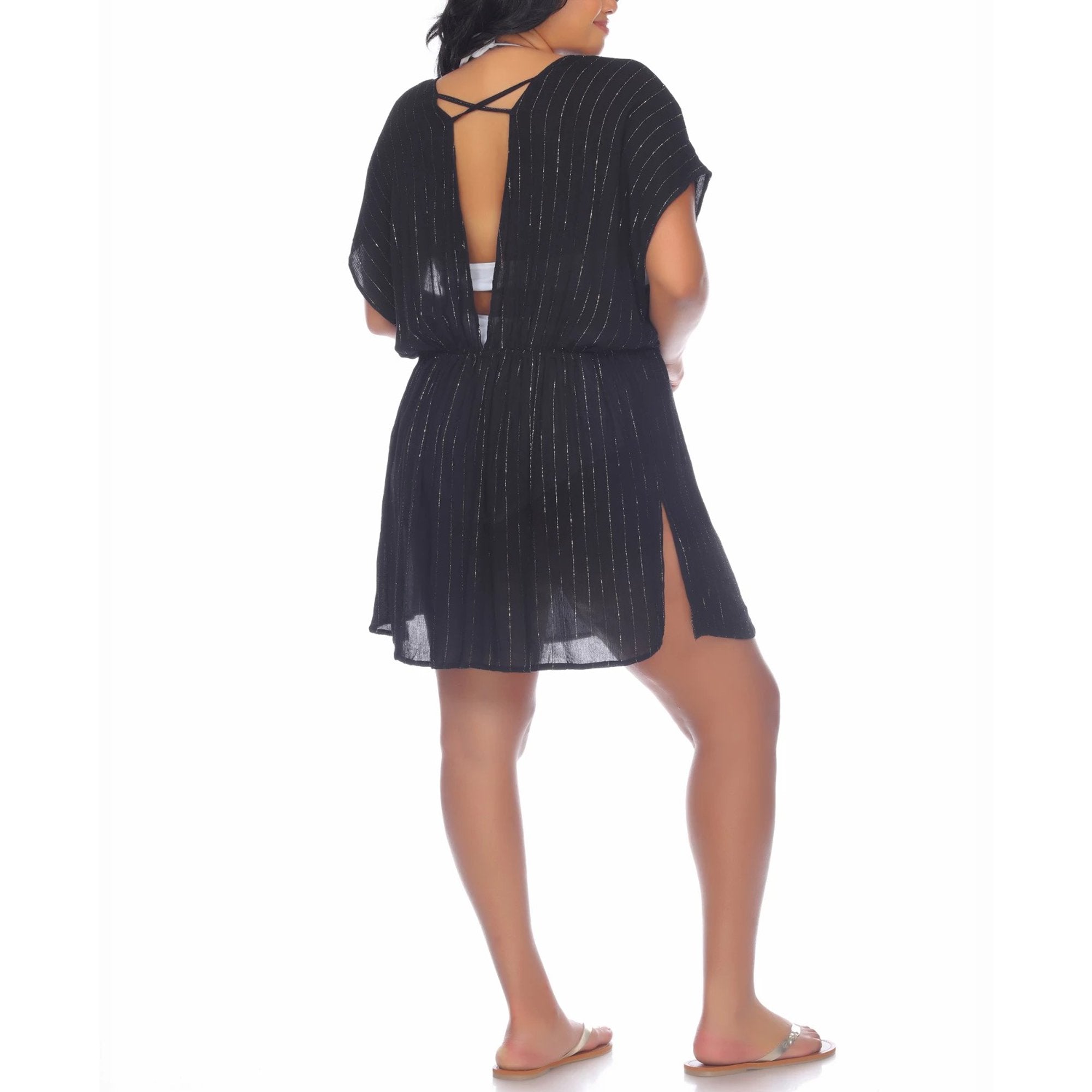 Raviya Plus Size Crochet-Trim Swim Cover-Up