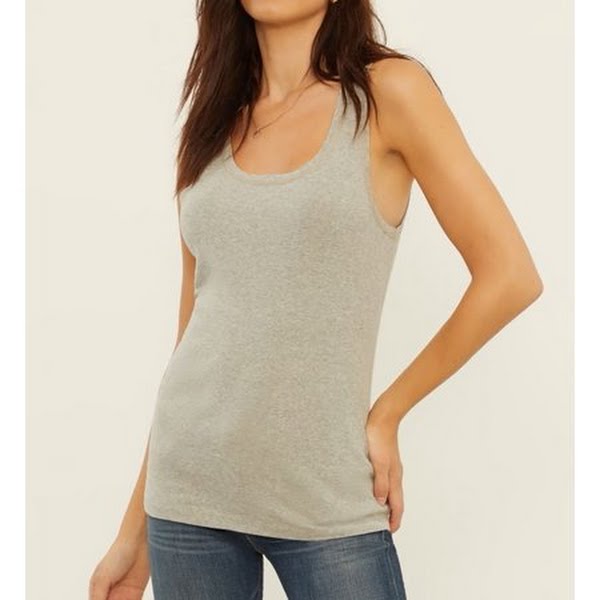 Three Dots Womens Heritage Knit Scoop Neck Rocker Tank