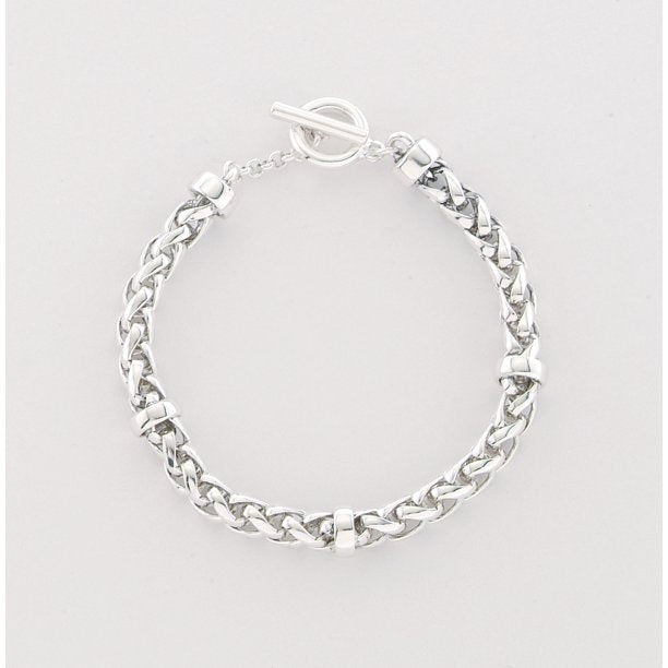 Lauren Ralph Lauren Gold-Tone Heavy Chain Toggle Bracelet – Silver