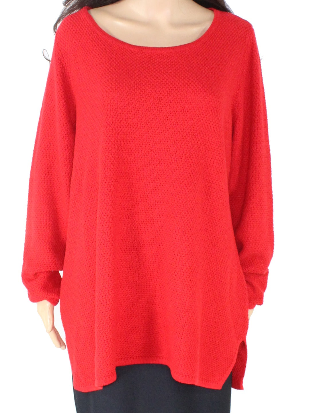 Karen Scott Plus Size Cotton Marled-Knit Tunic Top