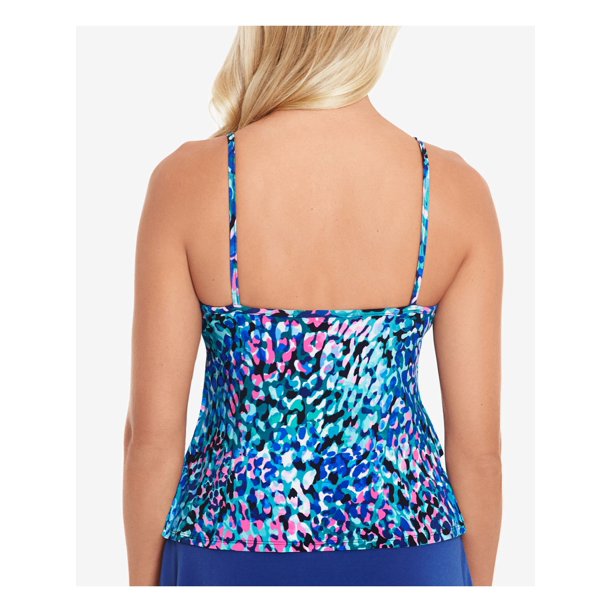 Swim Solutions Printed Triple-Tier Tankini Top