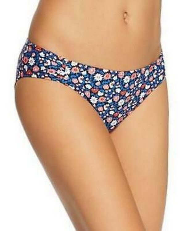 Kate Spade New York Floral Print Side Shirred Bikini Bottom