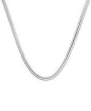 Essentials Fine Silver Plated Snake Link 18 Chain Necklace