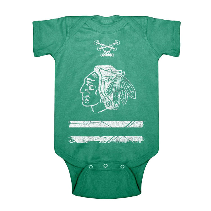Old Time Hockey NHL Chicago Blackhawks Beeler Infant Creeper, 24 Months